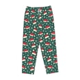 thumbnail image 4 of Daiia Santa Hat Joy Green Festive Women's Sleep Pant with Pockets and Drawstring,Pajama Pants-XX-Large, 4 of 9