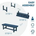 thumbnail image 5 of JUSTLET HDPE Outdoor 2-Person Dining Bench, Durable and Weather-Resistant for Patio, Garden and Balcony Use, Navy, 5 of 8