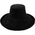 thumbnail image 3 of CoCopeaunts Women Bucket Hat Super Wide Brim Fold Bucket Cap Beach Wedding Solid Color Floppy Fisherman Hat with Chin Strap, 3 of 8
