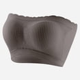 thumbnail image 2 of BaoFuBaoMei Strapless Bras for Women Plus Size Ribbed Wireless Bra Non Slide Supportive Bandeau Bra Soft Everyday Tube Bra, 2 of 5