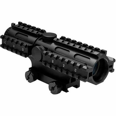 NcStar Tri-rail Series 4x32 Compact Scope/3 Rail Sighting System Mil-dot/Blue/Weaver Mount