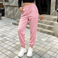 thumbnail image 2 of Enridrech Sweatpants for Girls Elastic Waisted Joggers Fall Winter Casual Soft Slim Leg Jogger with Pockets, 2 of 5