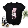 thumbnail image 3 of Camiseta de algodón para niños de Disney Minnie Mouse, divertida camiseta con estampado de 26 letras mayúsculas de la A a la Z, camisetas góticas para niñas, camisetas kawaii de verano, 3 of 5