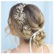 thumbnail image 1 of Diadema de boda con diamantes de imitación dorados, diadema hecha a mano, tocado nupcial, accesorios para el cabello para novias y damas de honor, 1 of 1