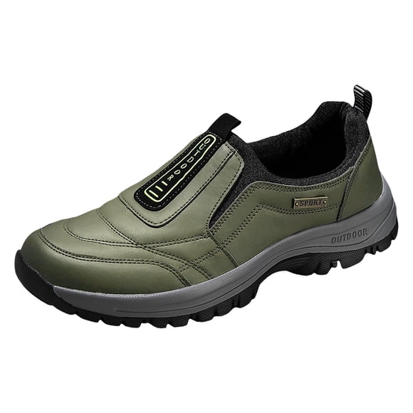 DXOUPM Slip on Shoes for Men Mountaineering Outdoor Breathable Sports Shoes Walking Sneakers
