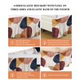 thumbnail image 6 of Abstract Graffiti Circle Bed Skirt Queen Size 16 Inch Drop, Vintage Brown Blue Minimalist Art Wrap Around Dust Ruffle Bedskirts, Wrinkle & Fade Resistant Easy Fit Bedskirt with Adjustable Elastic, 6 of 8