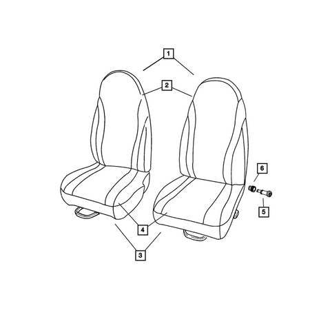 Genuine OE Mopar Front Seat Cushion, Passenger - TF981DVAA