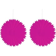 Pink Tissue Fans, 2-Pack