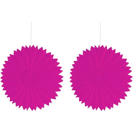 Pink Tissue Fans, 2-Pack