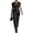 Black, variant on Two Piece Sets for Women Summer Outfits Twist Front Short Sleeve Tops Elastic Waist Straight Leg Pants Casual Matching Set White-M