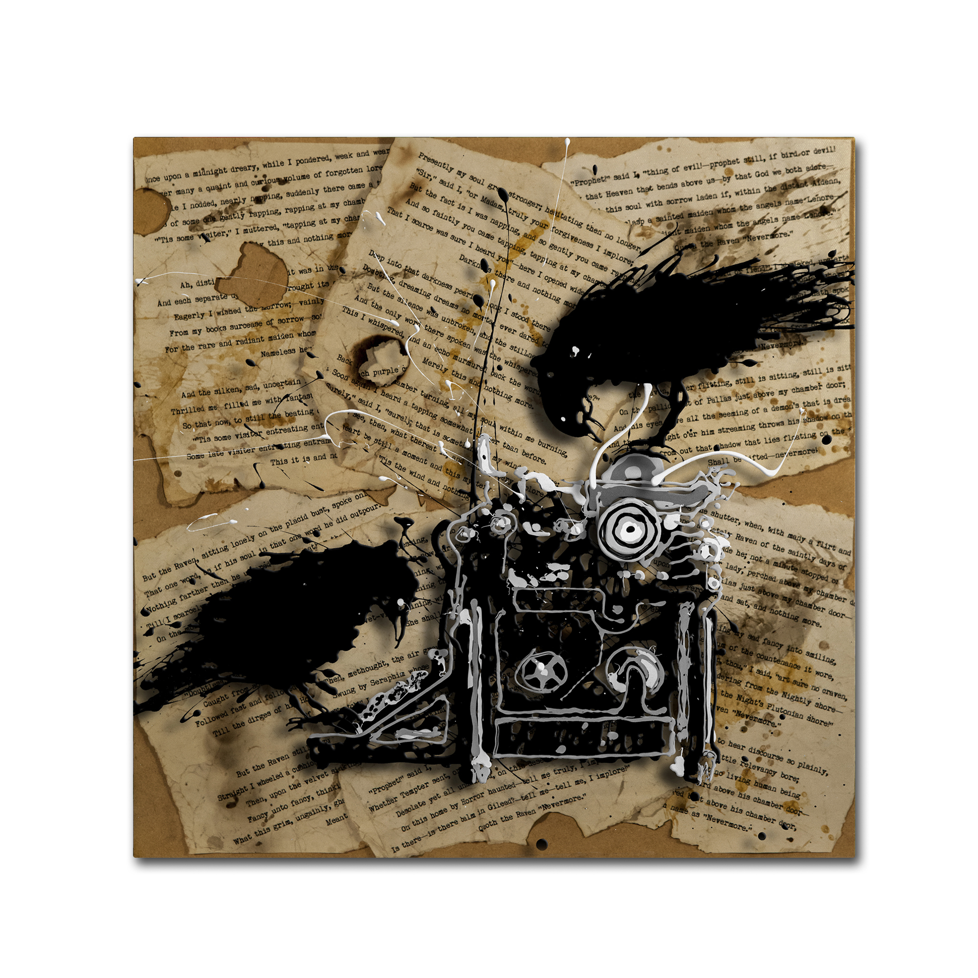 Trademark Fine Art Roderick Stevens 'Quoth the Raven 1' 14 x 14 (RS1010-C1414GG)