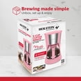 thumbnail image 3 of Holstein Housewares - 5 Cup Drip Coffee Maker - Convenient and User Friendly with Permanent Filter, Borosilicate Glass Carafe, Water Level Indicator, Auto Pause /Serve and Keep Warm Functions, Pink, 3 of 8