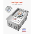 thumbnail image 2 of KFFKFF Single Side Burner with Lights Propane Built-in Side Burner, 17000 BTU Nature Gas Burners Stainless Steel For BBQ Outdoor, 2 of 9