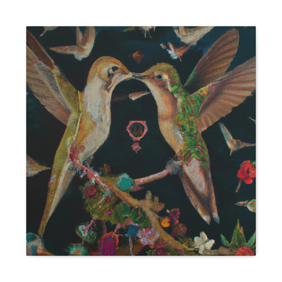 Ruby Humming Ode. - Canvas