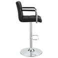 thumbnail image 5 of DeeHome Black and Chrome Adjustable Bar Stool with Arms, 5 of 9