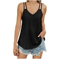 thumbnail image 2 of Xunlbb Womens Tops Women's Tops Women's Casual Solid Color Short-Sleeved V-Neck Top, S-2XL, 2 of 8