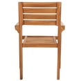 thumbnail image 6 of Safavieh Leon Wood Outdoor Dining Arm Chair - Set of 2, Natural, 6 of 12