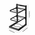 thumbnail image 3 of Qiweii Multi-Layer Stainless Steel Pot Storage Rack Under-Sink Cabinet Space-Saving Home Organizer, 3 of 6