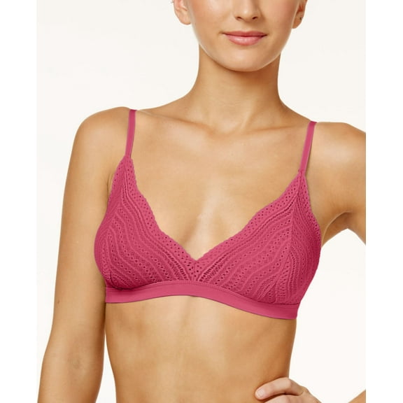 Cosabella Dolce Triangle Soft Bralette Womens Size Medium Color Raspberry Rose