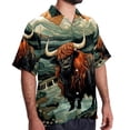 thumbnail image 2 of Yak Men's Button Down Hawaiian Print Short Sleeve Casual Summer Beach Shirts, 2 of 6
