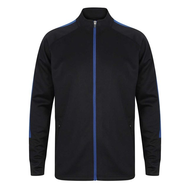 Finden & Hales Mens Contrast Panel Knitted Tracksuit Top
