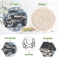 thumbnail image 4 of Blue Monster Truck 6 Pcs Drink Coasters with Holder Absorbent Coasters Woven Coasters for Drinks Table Desk Protection Home Decor, 4 of 7