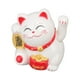 thumbnail image 5 of Gato de la suerte chino, decoración del gato de la fortuna, brazo ondeante, luz Solar, estatua de inducción, estatuilla para el hogar, adornos para el coche, sentarse de lado, blanco, 5 of 14