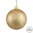 thumbnail image 3 of Vickerman 4" Gold Sequin Ball Ornament, 6 per Bag, 3 of 5