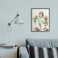 thumbnail image 3 of Stupell Industries Exotic Tropical Pink Floral Illustration with Nautical Shells Framed Wall Art Design by Ziwei Li, 16" x 20", Black Framed, 3 of 5