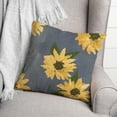thumbnail image 3 of Creative Products Painted Sunflower Blue 18 x 18 Indoor / Outdoor Pillow, 3 of 3