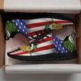 thumbnail image 3 of Camping Camper American Flag Running Shoes Sneakers Mesh Black Size 4.5, 3 of 5