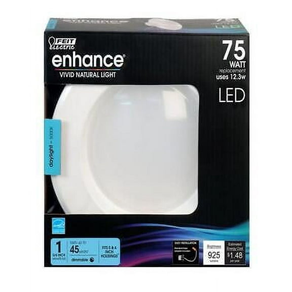 1 PC Feit Enhance White 5-6 in. W LED Dimmable Recessed Downlight 10.2 W