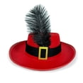 thumbnail image 3 of Byoo Toddler Boys Feather Decorated Top Hat Wide Brim Vintage Western Fashion Top Hats, 3 of 4