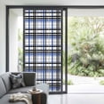thumbnail image 4 of Blue Black Plaid Window Privacy Film, Farmhouse Blue Black Checkered Static Cling UV Sun Blocking Tint Film Heat Control Windows Films for Bedroom Bathroom, Window Stickers 35.4"x78.7", 4 of 8