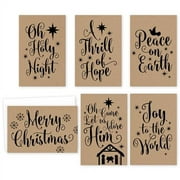Hadley Designs 24 Rustic Religious Christmas Cards Boxed With Envelopes Religious - Merry Christmas Cards Bulk With Envelopes, Assorted Christmas Cards With Envelopes, Boxed Christmas Cards Religious