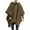 Khaki, variant on CHEEREAM Alpaca Poncho for Mens Pancho Mexican Hooded Cowboy and Western Ponchos Adult Blanket Vintage Hoodie Pullover Coat Army Green 3XL