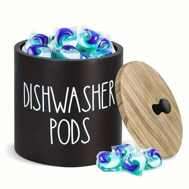 Ruiboury Conteneur de Poudre à Lessive Élégant Organiser les Essentiels de Lessive avec Style Conteneur de Dosettes pour Lave-Vaisselle type+3