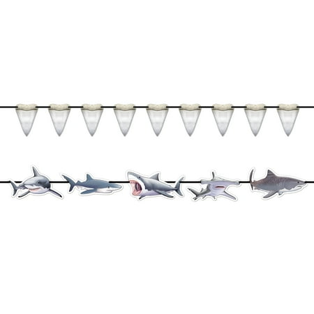 Beistle - Shark Streamer Set - 5¼" x 5' - Pack of 12