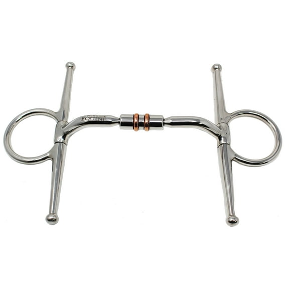 Horse 5" Full Cheek Comfort Snaffle Bit Copper Rollers 35622B