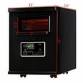 thumbnail image 3 of Gymax Remote Control 1500W Electric Heater Portable Infrared Space Heating Machine w/ LED display Black, 3 of 6