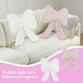 thumbnail image 5 of Soft Furry Bow Throw Pillows, Cute Bowknot Plush Pillow For Home Decor, Stuffed Bow Lumbar Pillow For Bed Couch Living Room Decor, 5 of 7