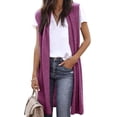 thumbnail image 1 of Cardigan Kimono Léger Sans Manches à devant Ouvert avec Poches pour Femme, Décontracté, 1 of 6