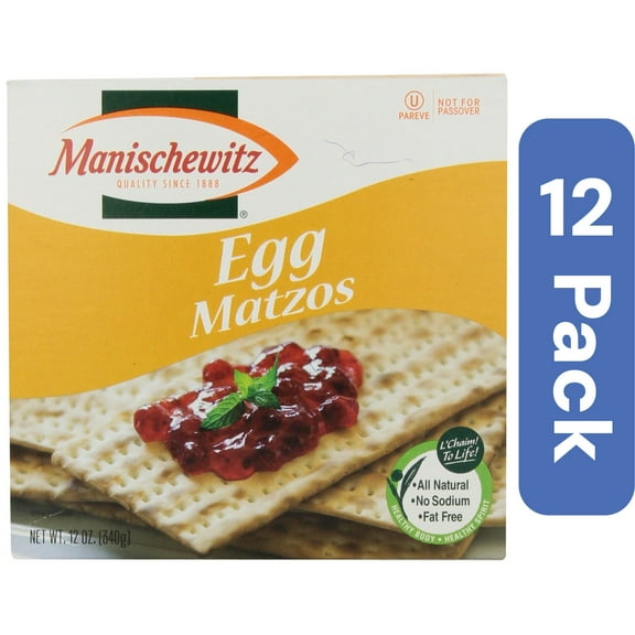 Manischewitz Egg Matzo 12 oz (Pack Of 12)