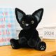 thumbnail image 2 of Muñeca de peluche con dibujos animados de gatos y gatitos de peluche, 55 cm, color negro, 2 of 2