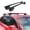 Black, variant on Roof Rack Flush Rail Cross Bars Carrier Anti-Theft Lockable 50" 2 Pcs Black
