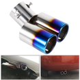 thumbnail image 3 of 1 Pcs Universal Stainless Steel Car Rear Dual Outlets Exhaust Muffler Tail Pipe Tip Tailpipe, 3 of 5