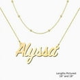 thumbnail image 1 of Personalized Name Necklace Layering Set with Ball Station Chain, 1 of 8