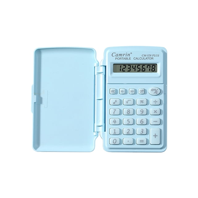 Usloyux Back to Study Scientific Calculator, Mini Portable Teen Calculator with Large 8-Digit LCD Display, Basic Standard Plastic Calculator for Home Study Office, Flip Cover Design Candy Colors