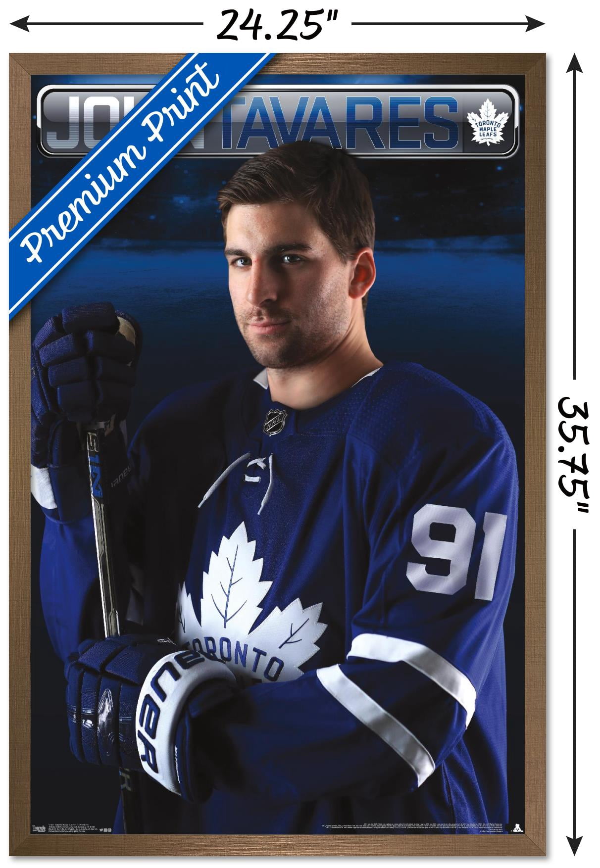 NHL Toronto Maple Leafs - John Tavares 18 Wall Poster, 22.375" x 34", Framed