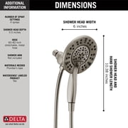 Delta In2ition HSSH 1.75 GPM 4-Setting - 58499-SS - Stainless